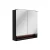 FACKELMANN B.PARIS LED Spiegelschrank 70 cm breit, Braun Dunkel/Schwarz
