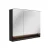 FACKELMANN B.PARIS LED Spiegelschrank 90 cm breit, Braun Dunkel/Schwarz