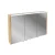 FACKELMANN B.ROUND LED Spiegelschrank 110 cm breit, Braun