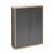 FACKELMANN FINN Doppel Hängeschrank 60 cm breit, Anthrazit/Braun hell