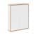 FACKELMANN FINN Doppel Hängeschrank 60 cm breit, Braun hell/Weiß