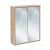 FACKELMANN FINN Spiegelschrank 60 cm breit, Braun hell