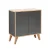 FACKELMANN FINN Waschbeckenunterschrank 60 cm breit, Anthrazit/Braun hell + Holzfüße