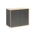 FACKELMANN FINN Waschbeckenunterschrank 60 cm breit, Anthrazit/Braun hell