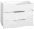 FACKELMANN KARA Waschbeckenunterschrank 80 cm breit, Weiß, 2 Schubladen
