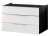 FACKELMANN KARA Waschbeckenunterschrank 80 cm breit, Weiß/Anthrazit, 2 Schubladen