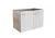 FACKELMANN LIMA Waschbeckenunterschrank 60 cm breit, Weiß/Braun
