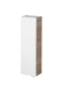 FACKELMANN LUXOR Hängeschrank 20 cm breit, Weiß/Braun hell, Türanschlag links