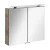 FACKELMANN LUXOR LED Spiegelschrank 80 cm breit, Braun hell + Aufsatzleuchte
