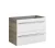 FACKELMANN LUXOR Waschbeckenunterschrank 80 cm breit, Weiß/Braun hell