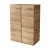 FACKELMANN MILANO Doppel Midischrank 60 cm breit, Braun hell
