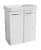 FACKELMANN MILANO Gäste WC Waschtisch Set 55 cm breit, Weiß, Waschbecken Keramik Weiß