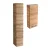 FACKELMANN MILANO Hochschrank mit Schublade + Hängeschrank 30 cm breit, Braun hell
