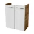 FACKELMANN MILANO Waschbeckenunterschrank Gäste WC 52 cm breit, Weiß/Braun hell