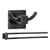 FACKELMANN NEW YORK Accessoire Set, Schwarz, Handtuchhalter, Handtuchhaken