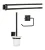 FACKELMANN NEW YORK Accessoire Set, Schwarz, Handtuchhalter, WC-Garnitur, Toilettenpapierhalter