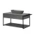 FACKELMANN NEW YORK Waschbecken mit Unterschrank 88 cm breit, Grau, Aufsatzwaschbecken Keramik Grau + Handtuchhalter