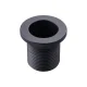 FACKELMANN Rosette für Überlaufloch Ø 2,5 cm, Schwarz matt, zum Schrauben