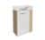 FACKELMANN SBC B. STYLE Gäste WC Waschtisch Set 45 cm breit, Braun/Weiß, Waschbecken Keramik Weiß, Türanschlag links