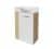 FACKELMANN SBC B. STYLE Gäste WC Waschtisch Set 45 cm breit, Braun/Weiß, Waschbecken Keramik Weiß, Türanschlag rechts