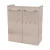 FACKELMANN SBC B.CLEVER Waschbeckenunterschrank Gäste WC 55 cm breit, Braun hell, 2 Türen