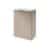 FACKELMANN SBC B.PARIS Gäste WC Waschtisch Set 45 cm breit, Grau, Waschbecken Glas Weiß, Türanschlag rechts