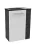 FACKELMANN SBC B.PERFEKT Gäste WC Waschtisch Set 45 cm breit, Weiß/Anthrazit Holzoptik, Waschbecken Glas Anthrazit, Türanschlag links