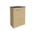 FACKELMANN SBC B. STYLE Gäste WC Waschtisch Set 45 cm breit, Braun, Waschbecken Glas Anthrazit, Türanschlag links