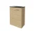 FACKELMANN SBC B. STYLE Gäste WC Waschtisch Set 45 cm breit, Braun, Waschbecken Glas Anthrazit, Türanschlag rechts