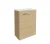 Fackelmann SBC B. STYLE Gäste WC Waschtisch Set 45 cm breit, Braun, Waschbecken Glas Weiß, Türanschlag links