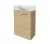 FACKELMANN SBC B. STYLE Gäste WC Waschtisch Set 45 cm breit, Braun, Waschbecken Keramik Weiß, Türanschlag rechts