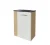 FACKELMANN SBC B. STYLE Gäste WC Waschtisch Set 45 cm breit, Braun/Weiß, Waschbecken Glas Anthrazit, Türanschlag rechts
