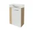 FACKELMANN SBC B. STYLE Gäste WC Waschtisch Set 45 cm breit, Braun/Weiß, Waschbecken Keramik Weiß, Türanschlag rechts