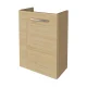 FACKELMANN SBC B.STYLE Waschbeckenunterschrank Gäste WC 45 cm breit, Braun, Türanschlag rechts