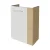 FACKELMANN SBC B.STYLE Waschbeckenunterschrank Gäste WC 45 cm breit, Weiß/Braun, Türanschlag links