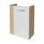 FACKELMANN SBC B.STYLE Waschbeckenunterschrank Gäste WC 45 cm breit, Weiß/Braun, Türanschlag rechts
