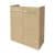 FACKELMANN SBC B.STYLE Waschbeckenunterschrank Gäste WC 55 cm breit, Braun, 2 Türen