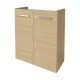 FACKELMANN SBC B.STYLE Waschbeckenunterschrank Gäste WC 55 cm breit, Braun, 2 Türen