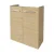FACKELMANN SBC B.STYLE Waschbeckenunterschrank Gäste WC 55 cm breit, Braun, 2 Türen