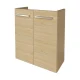 FACKELMANN SBC B.STYLE Waschbeckenunterschrank Gäste WC 55 cm breit, Braun, 2 Türen