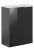 FACKELMANN SBC KARA Gäste WC Waschtisch Set 45 cm breit, Anthrazit, Waschbecken Glas Weiß, Türanschlag links