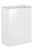 FACKELMANN SBC KARA Gäste WC Waschtisch Set 45 cm breit, Weiß, Waschbecken Glas Weiß, Türanschlag links