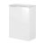 FACKELMANN SBC KARA Gäste WC Waschtisch Set 45 cm breit, Weiß, Waschbecken Glas Weiß, Türanschlag rechts + Waschbeckenbeleuchtung