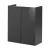 FACKELMANN SBC LUNA Waschbeckenunterschrank Gäste WC 55 cm breit, Anthrazit, 2 Türen