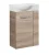 FACKELMANN SBC LUXOR Gäste WC Waschtisch Set 45 cm breit, Braun hell, Waschbecken Keramik Weiß, Türanschlag links