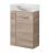 FACKELMANN SBC LUXOR Gäste WC Waschtisch Set 45 cm breit, Braun hell, Waschbecken Keramik Weiß, Türanschlag rechts