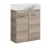 FACKELMANN SBC LUXOR Gäste WC Waschtisch Set 55 cm breit, Braun hell, Waschbecken Keramik Weiß, Hahnloch rechts