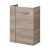 FACKELMANN SBC LUXOR Waschbeckenunterschrank Gäste WC 45 cm breit, Braun hell, Türanschlag rechts