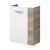FACKELMANN SBC LUXOR Waschbeckenunterschrank Gäste WC 45 cm breit, Weiß/Braun hell, Türanschlag links