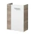 FACKELMANN SBC LUXOR Waschbeckenunterschrank Gäste WC 45 cm breit, Weiß/Braun hell, Türanschlag rechts